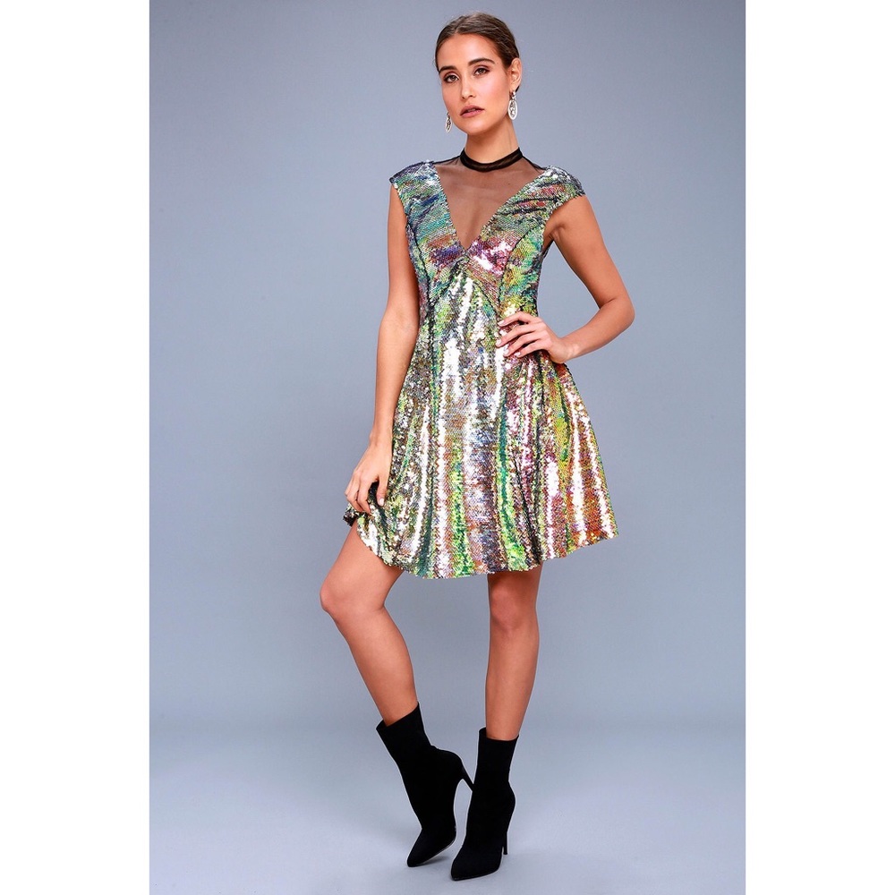 Free People Sequined Dress Sz.S - Picture 2 of 8